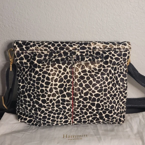 Hammitt Fold-Over VIP Medium Crossbody Dapple Calf Hair - Picture 4 of 16